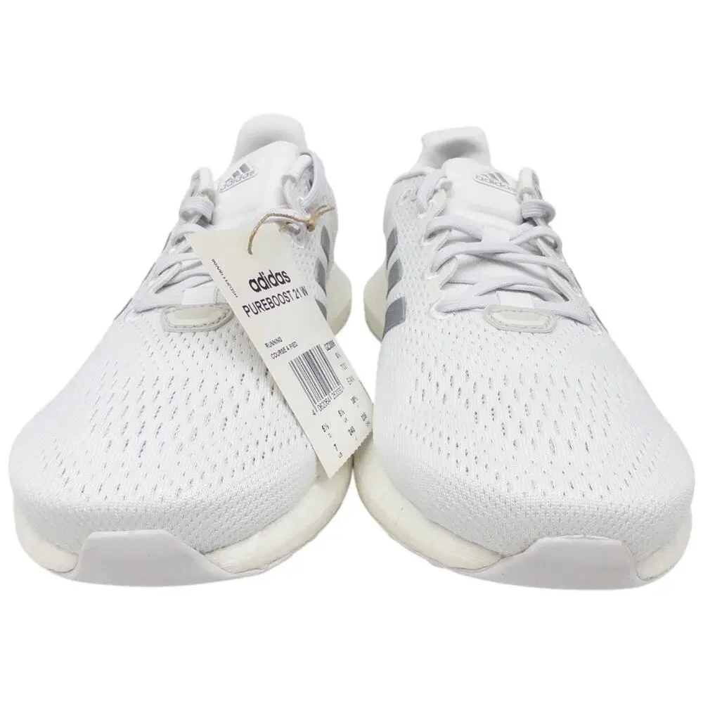 adidas PureBoost 21 White Running Shoes Sneakers Women's Size 7